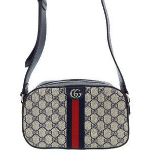 Gucci Ophidia GG Supreme camera Shoulder bag Beige Blue